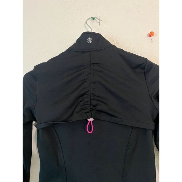 Athleta Womens Love Jacket Full-Zip Vented Back Thumb Holes Black XS Stretch - Picture 4 of 11